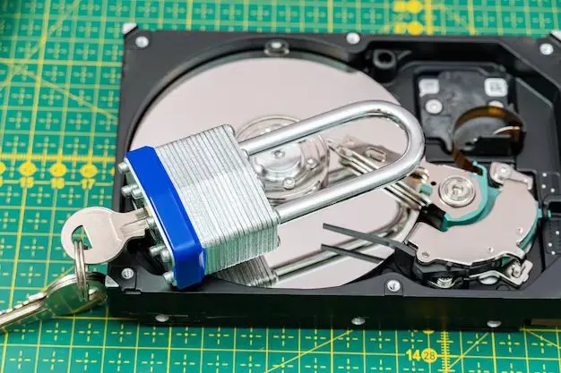 How do I lock my hard drive for another user