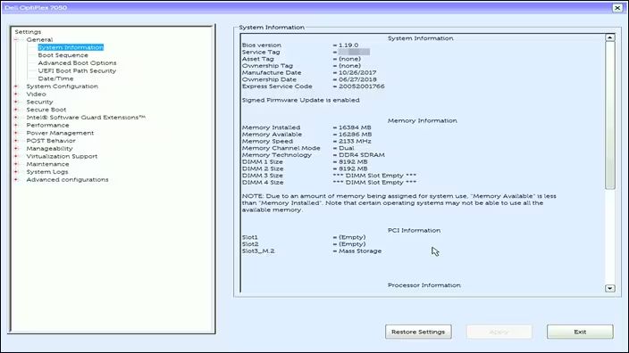 How do I force my Dell laptop to BIOS