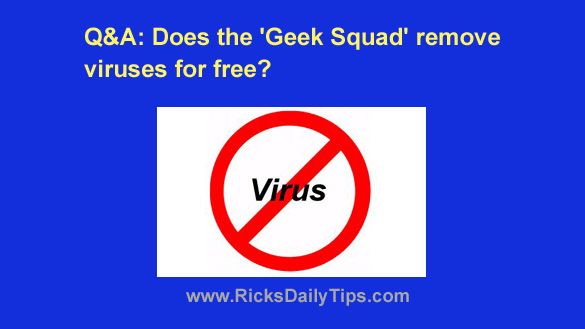 How much does Geek Squad charge for virus removal