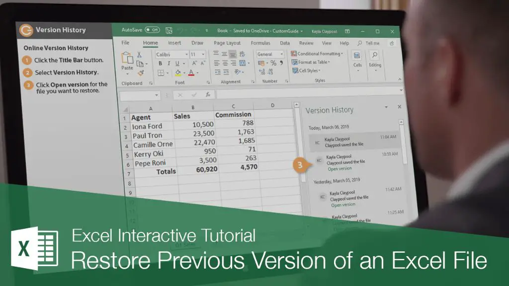 Can you recover previous versions of an Excel file