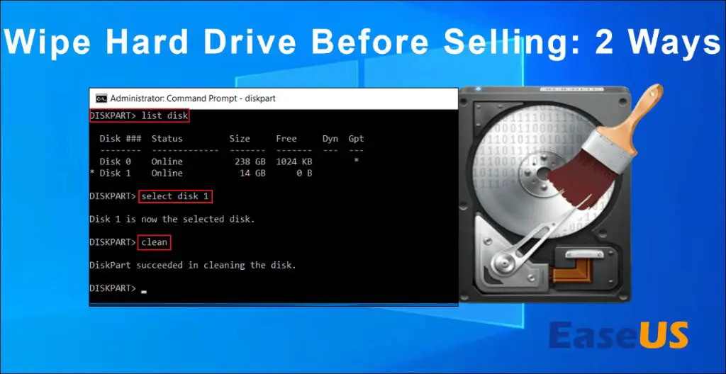 What software is used to wipe hard drive before selling