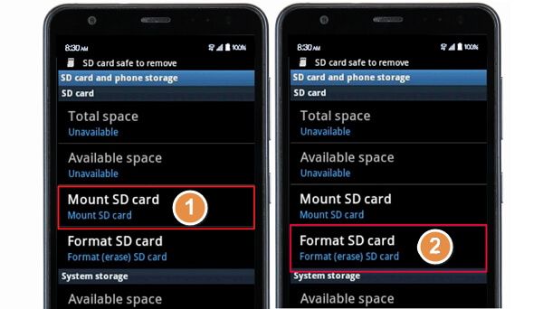 Why can't I format my SD card on my Android