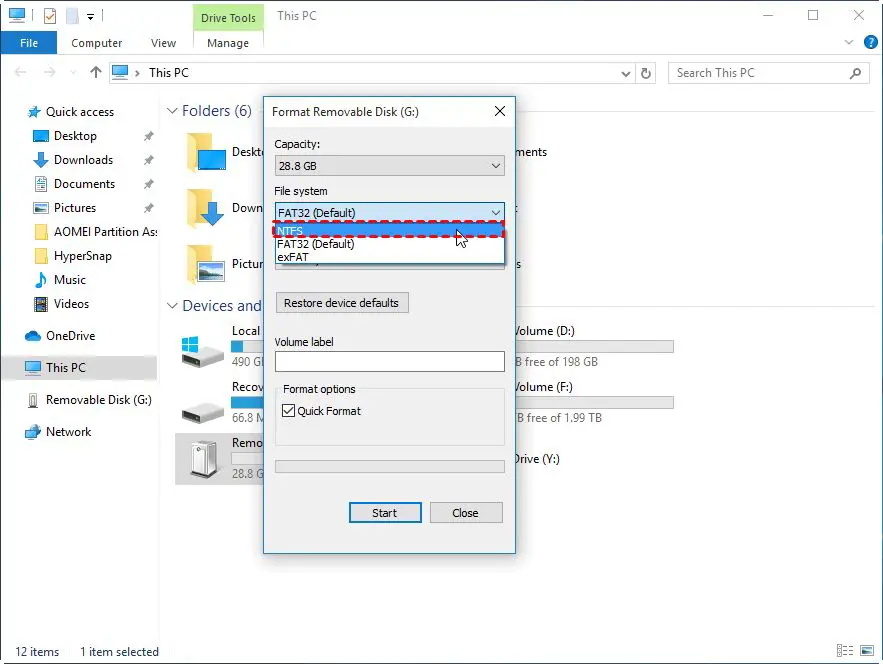 Is it OK to format external hard drive to NTFS