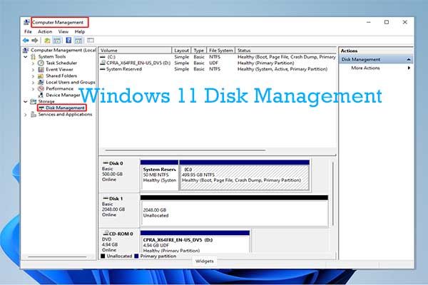 Does Windows 11 have a disk manager