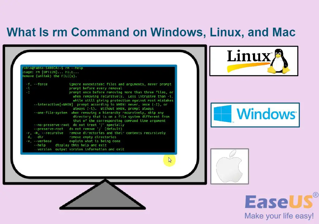 What is rm command for windows