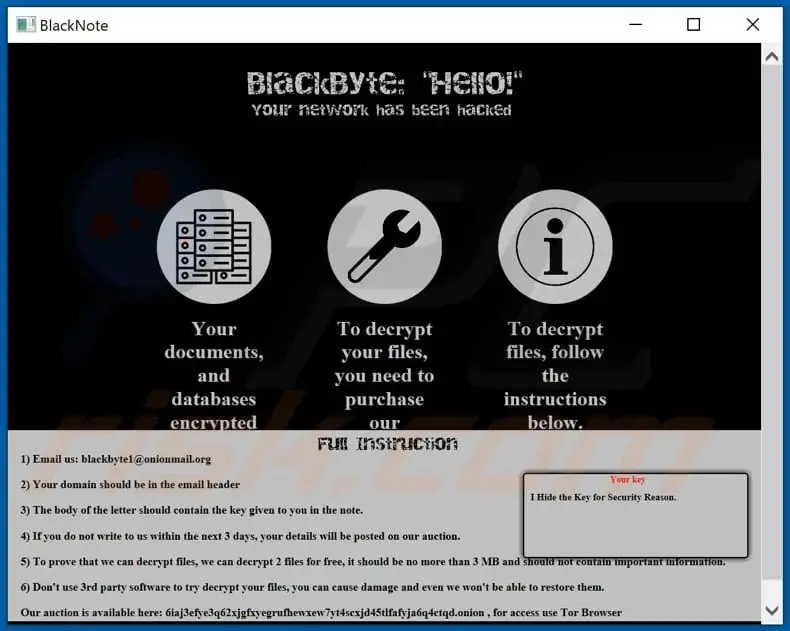 What is BlackByte ransomware