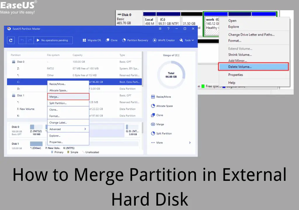 How do I format an external hard drive with multiple partitions