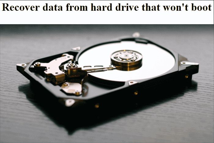 How do I recover files from a hard drive that won't boot