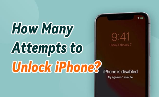 How many attempts do you have to unlock an iPhone