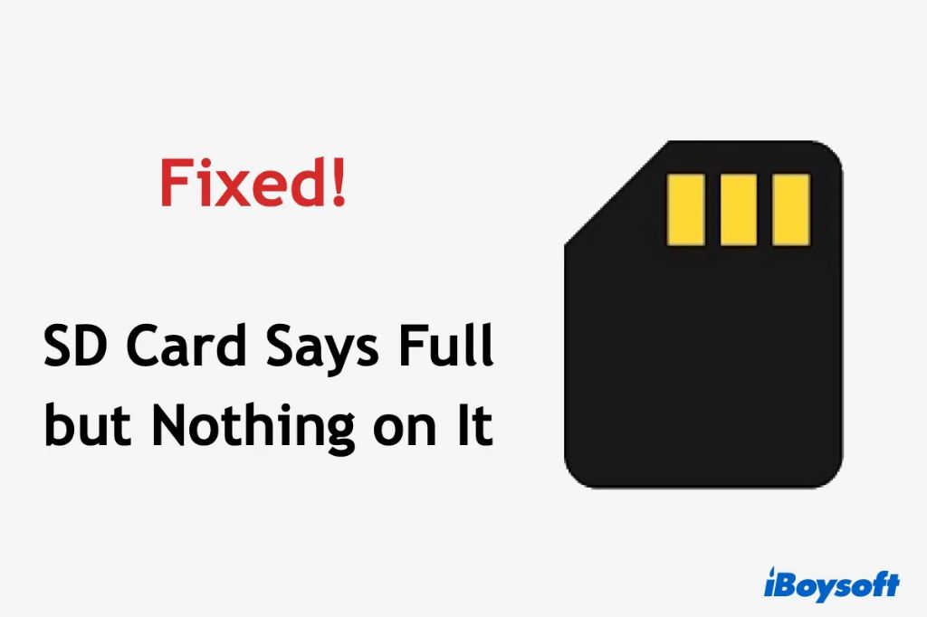 Why does my SD card say full when it's empty Mac