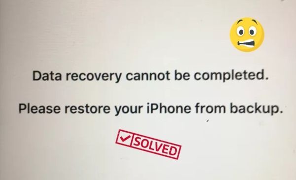 How to fix an iPhone that says data recovery cannot be completed