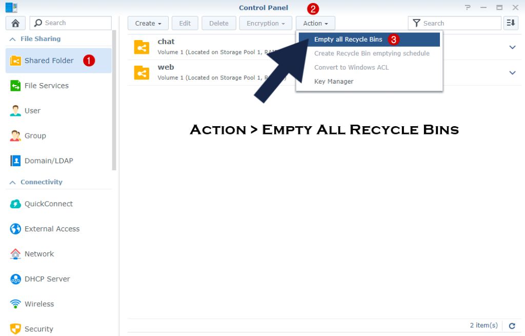 Is there a recycle bin on Synology NAS