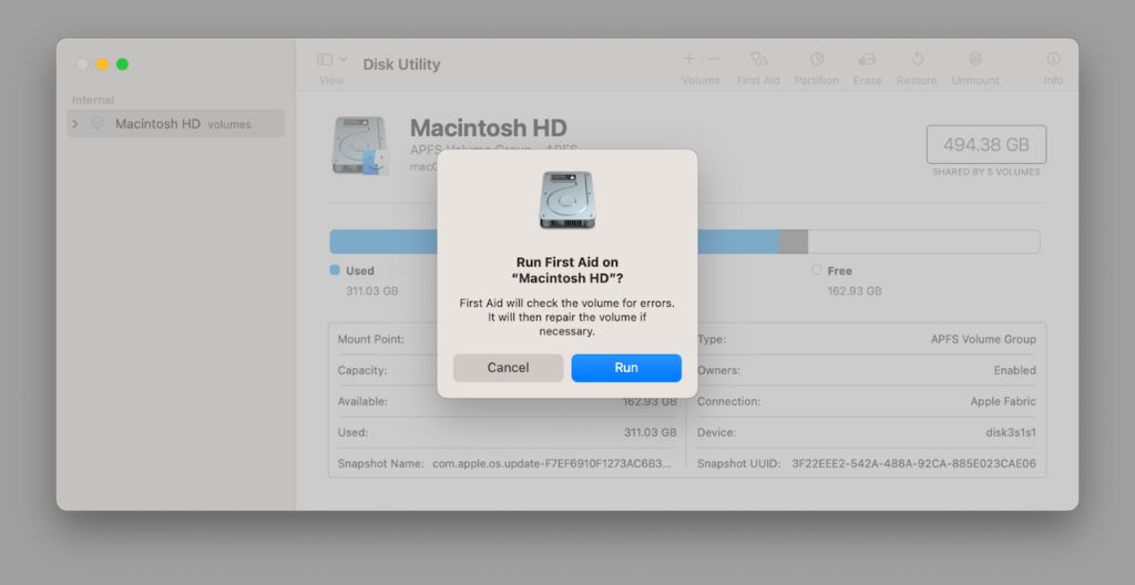 How to reinstall macOS when the startup volume was erased