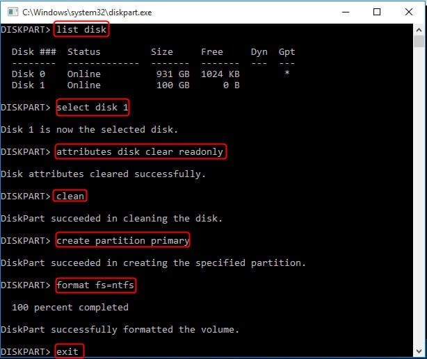 How do you force format a write-protected disk