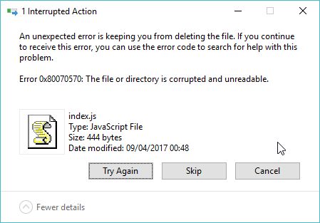 How do I delete corrupted and unreadable folders in Windows