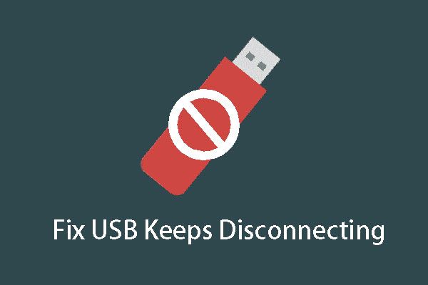 How do I fix a USB port that turns on and off repeatedly