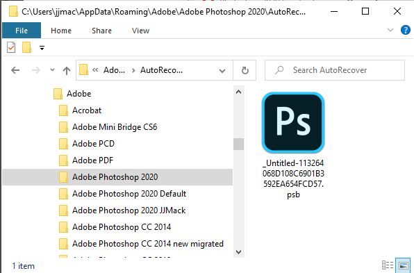 How often does Photoshop autosave