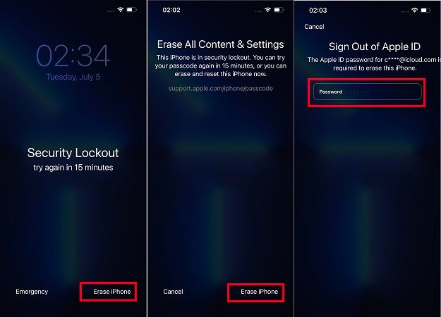 How long are you locked out of your iPhone after entering wrong password