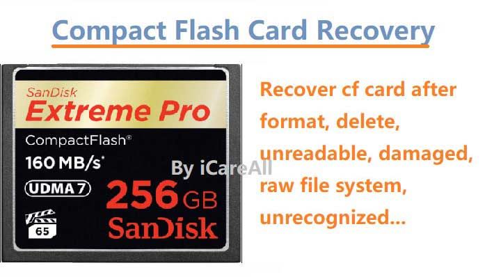 How do I recover photos from a formatted CompactFlash card