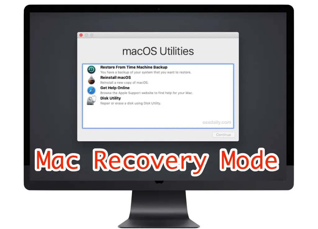 Does macOS X have recovery mode