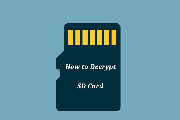 Will decrypting SD card erase data