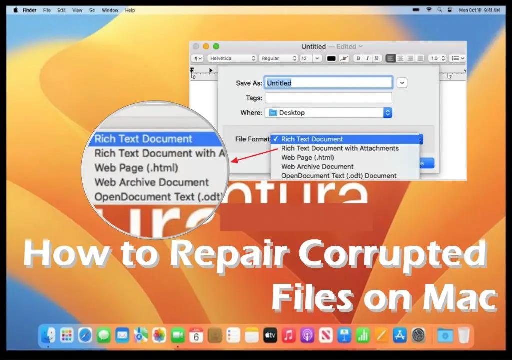 How do you uncorrupt a file on a Mac