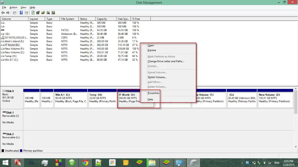 What happens if I delete a volume disk partition