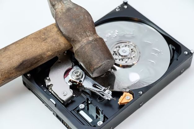 How do you destroy a hard drive without removing it