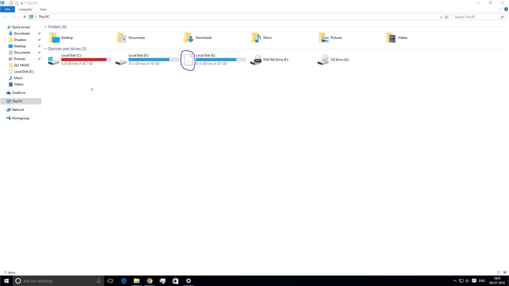 Why is my drive not visible in Windows 10