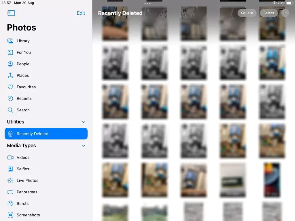 Are deleted photos from iPad still on iCloud