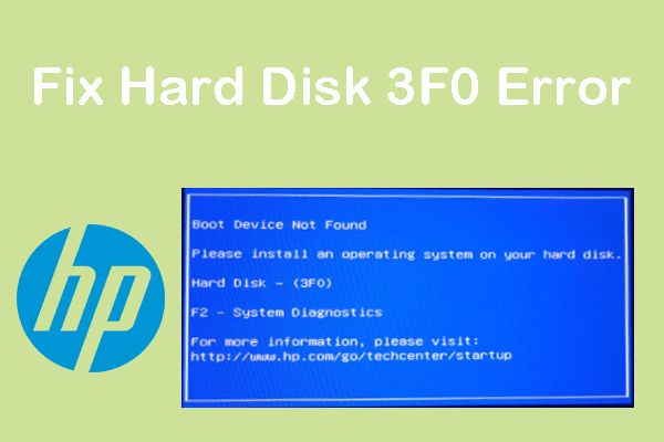 How do I fix my HP 3F0 error
