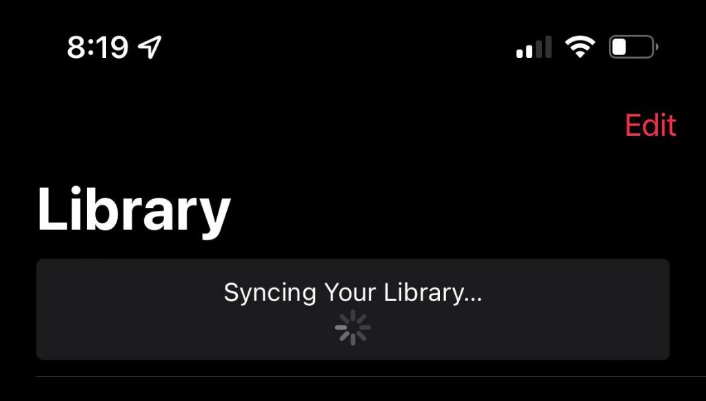 Why is connecting my sync library taking so long