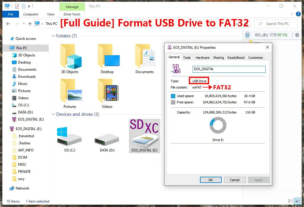 How to Format USB to FAT32 Windows 10