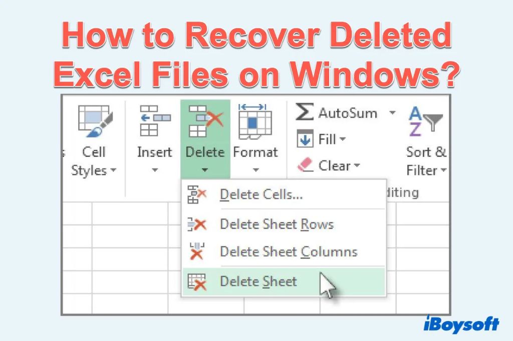 How to recover deleted Excel files