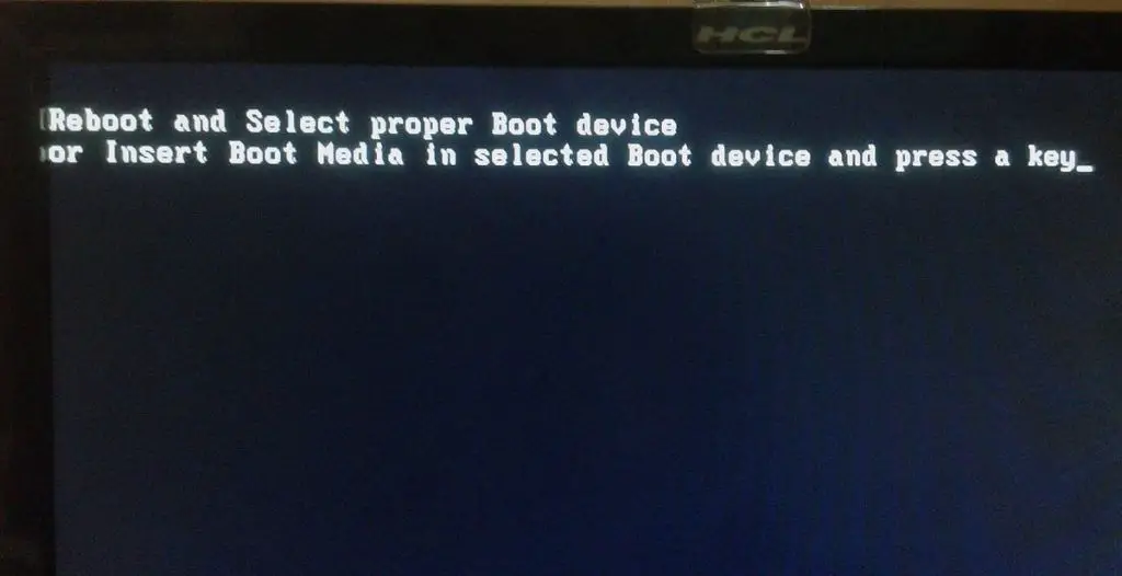 How to solve reboot and select proper boot device in Windows 7