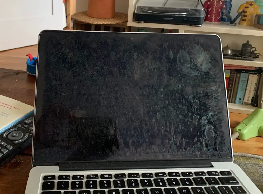 Can I use glasses cleaner on my MacBook screen