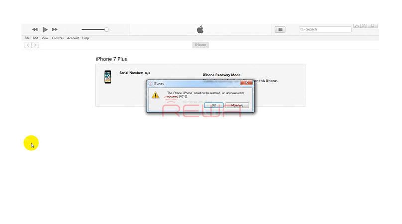 What is iTunes 4013 error on IPAD 7