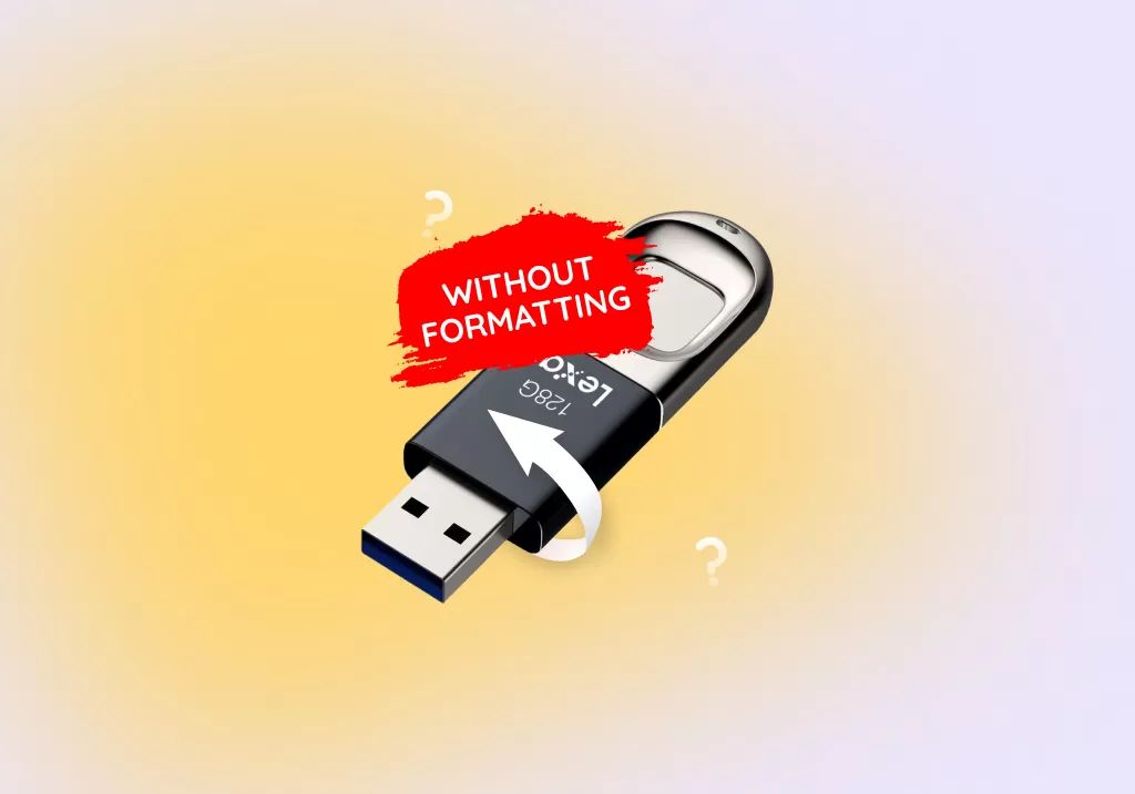 How do I fix my USB without deleting files