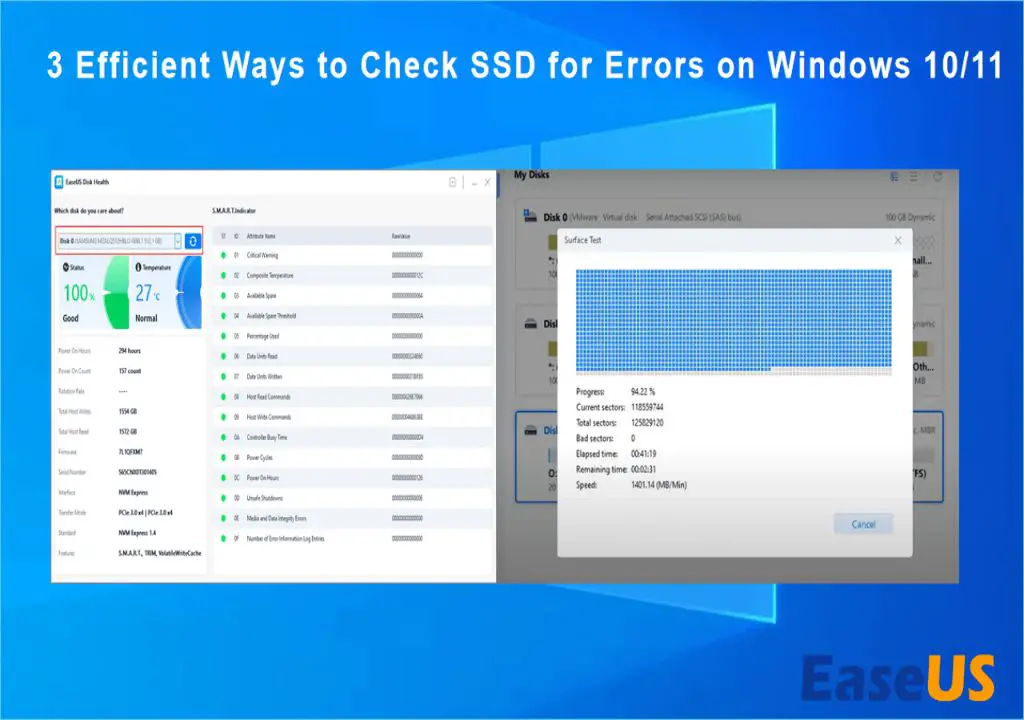 How to check SSD for error with CMD