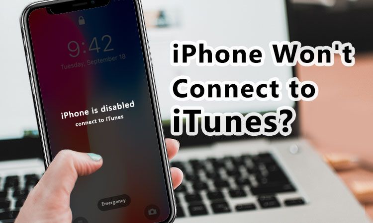 How do you unlock a disabled iPhone that won t Connect to iTunes
