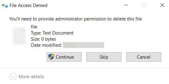 How do I delete a file that is permission denied