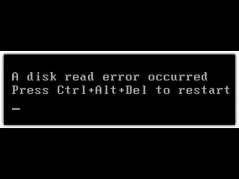 Why am I getting a disk read error