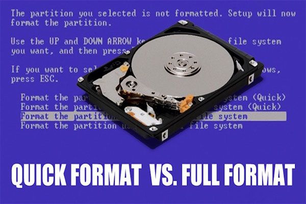 What is the difference between quick format and not quick format