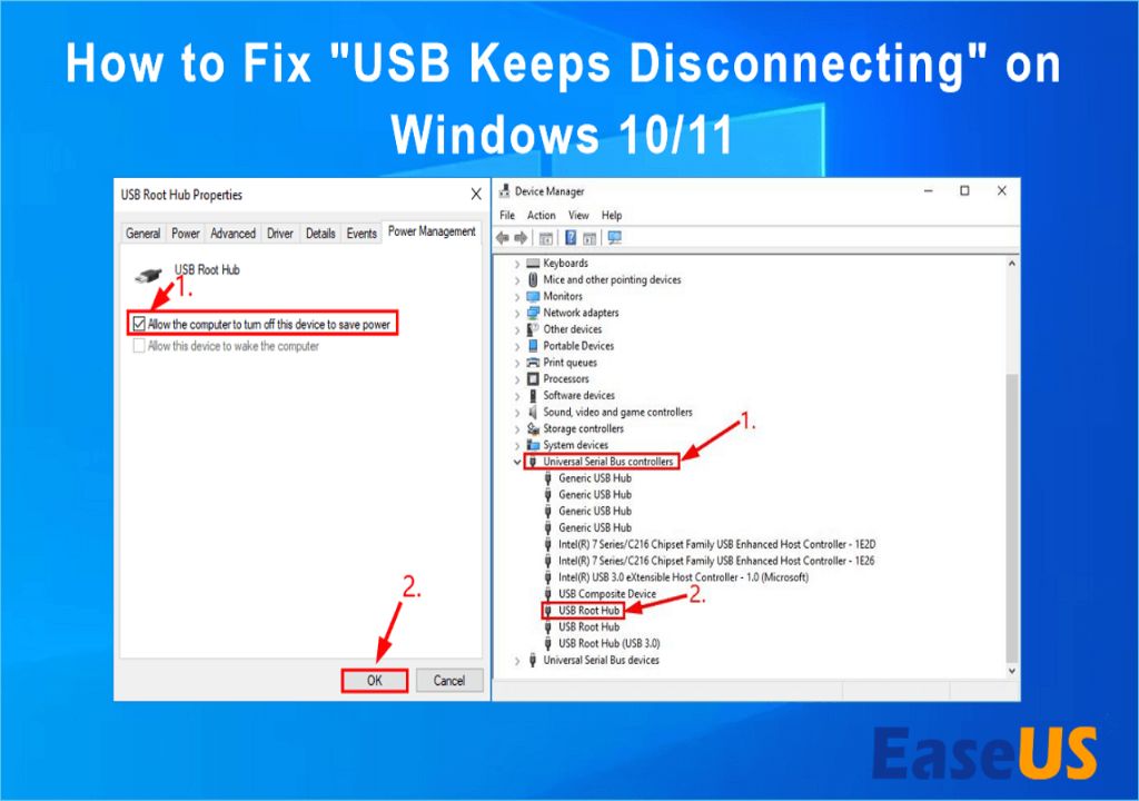 Why USB device getting disconnected frequently in Windows 10