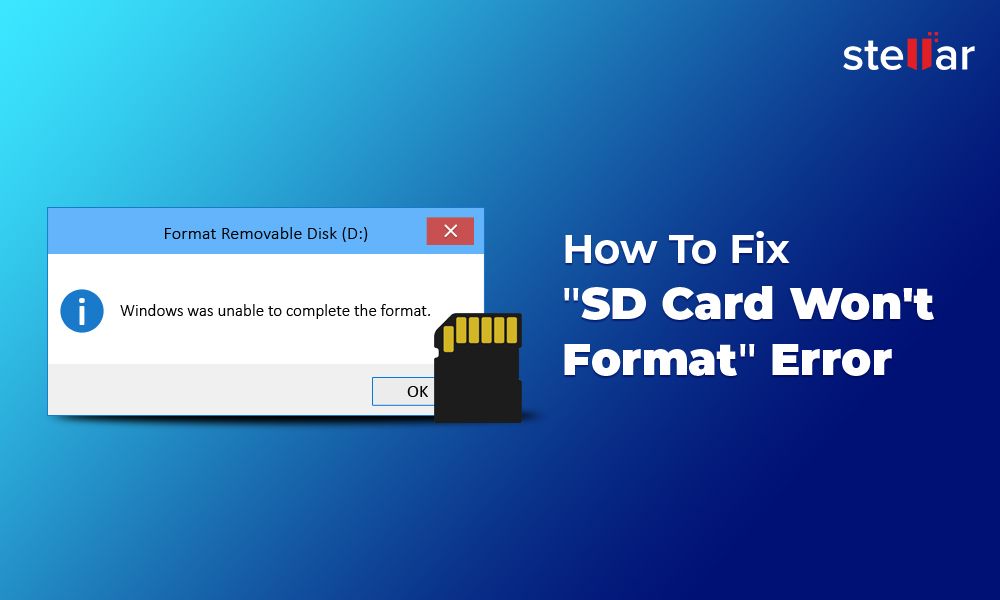 How do I fix SD card format error