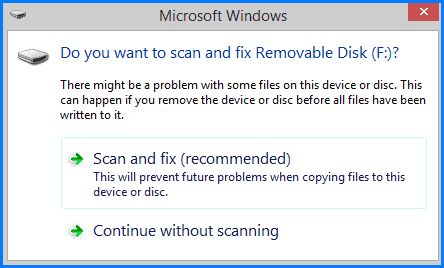 What happens if I scan and fix my external hard drive