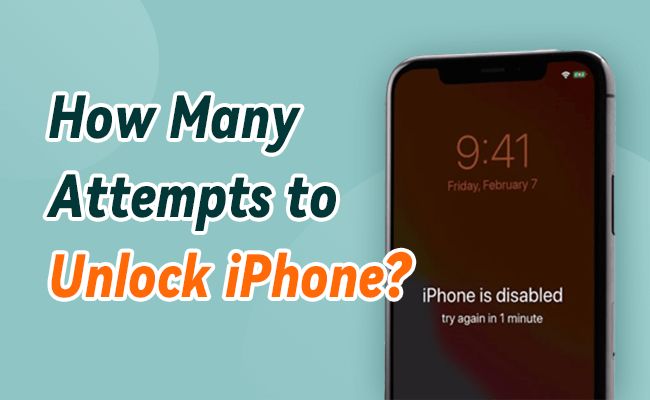 How many passcode attempts before iPhone is disabled