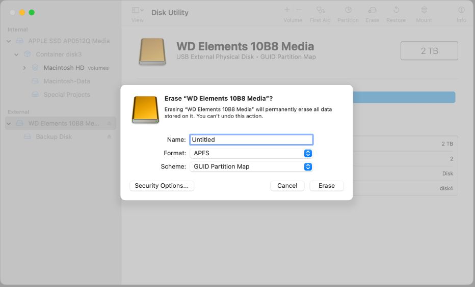 How do I format a drive in Disk Utility