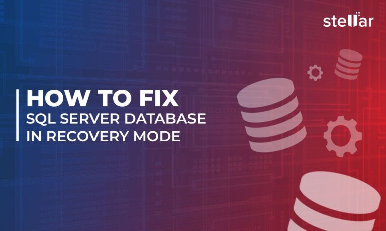 How to fix SQL Server database in recovery