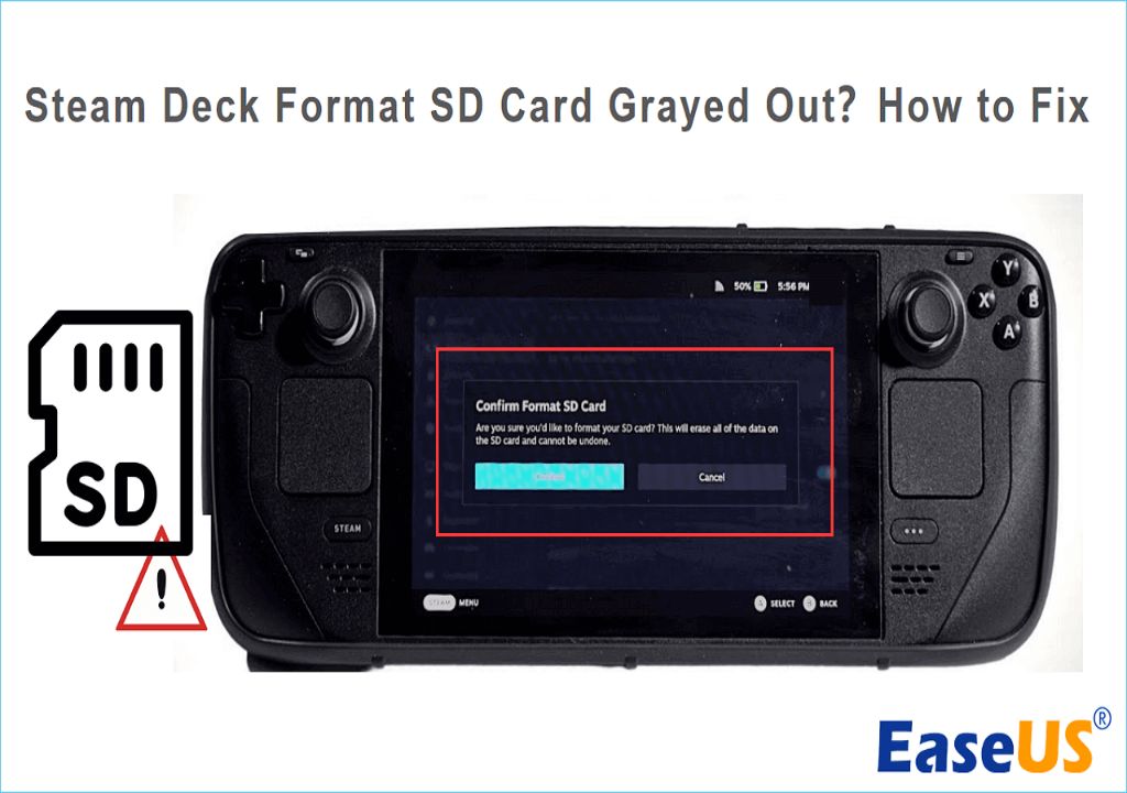 Why can't i format my SD card Steam Deck